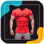 Men Body Builder T-Shirt Photo Suit 1.6