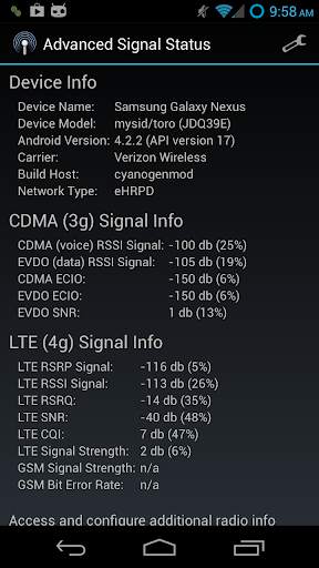 Advanced Signal Status screenshot 2