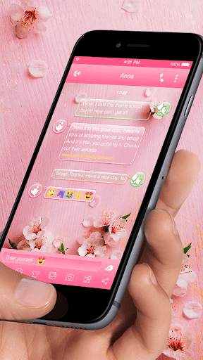 Pink Spring Emoji Keyboard Live Wallpaper screenshot 3
