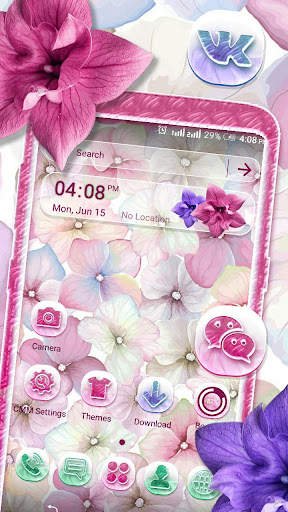 Hydrangea Flower LauncherTheme screenshot 1
