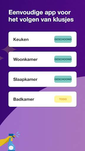 Housy: Schoonmaakrooster screenshot 1