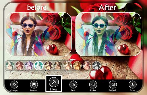 Rose Flower Photo Frames - magic love touch editor screenshot 3