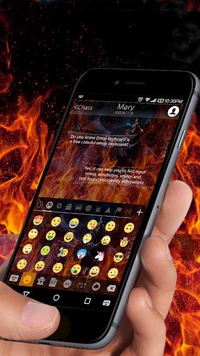 Forest Fire Emoji Keyboard Wallpaper screenshot 2
