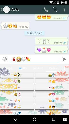 Cute Snow Flake Emoji Keyboard screenshot 4