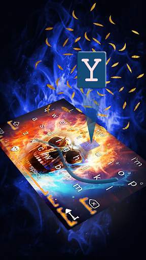 Flame Skull Keyboard Theme screenshot 2