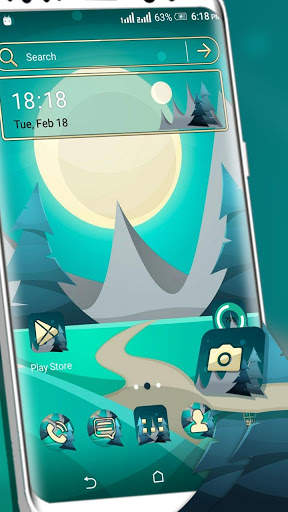 Moon Landscape Launcher Theme screenshot 1