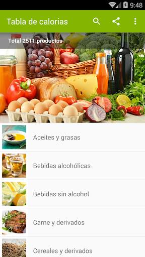 Tabla de calorias screenshot 1