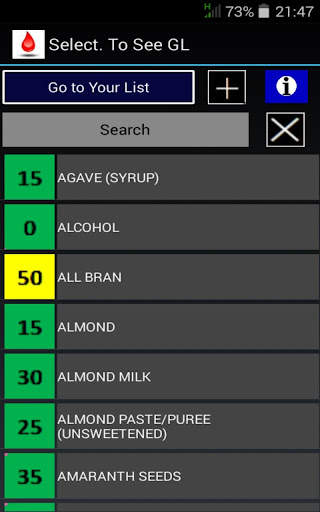 GI and glycemic load Lite screenshot 15