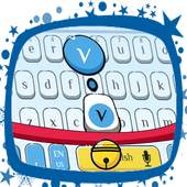 Cute Blue Cat Keyboard Theme 10001003