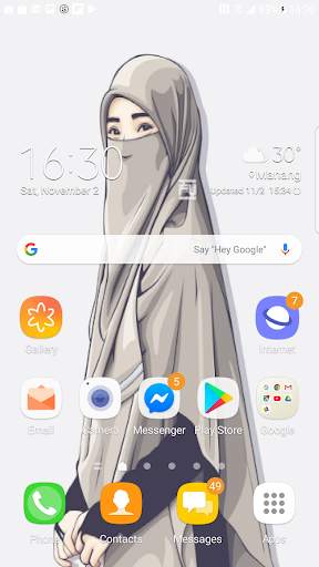 Cute Muslimah Cartoon Wallpaper Offline screenshot 2