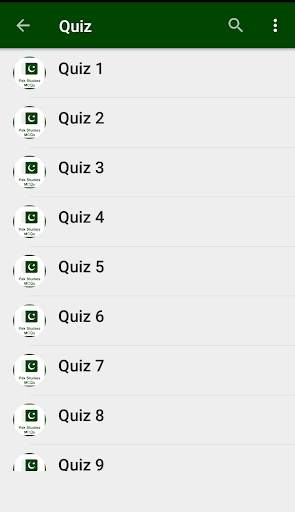 Pakistan Studies MCQs screenshot 5