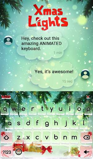 Xmas Lights Animated Keyboard   Live Wallpaper screenshot 3