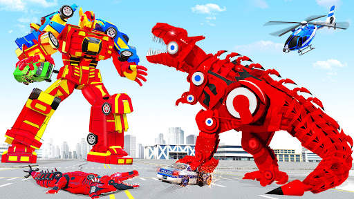 Limo Car Dino Robot Car Game screenshot 5