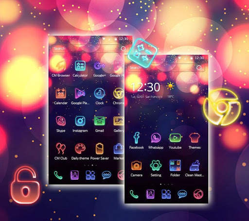 Neon Light Launcher screenshot 4