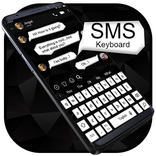 SMS White and Black Keyboard Theme 10001002