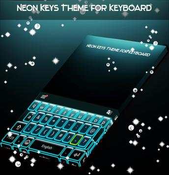 Neon Keys Theme for Keyboard screenshot 1
