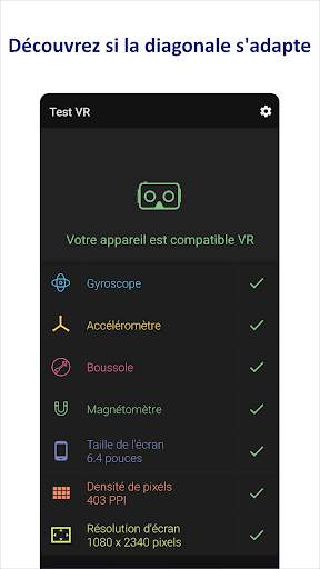 Test de compatibilité en vr screenshot 5