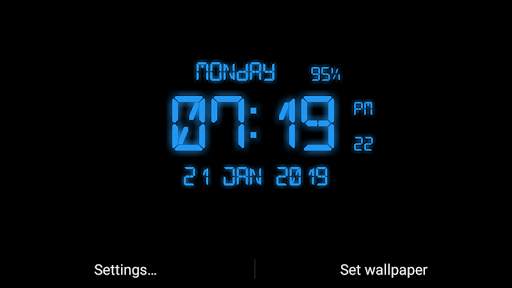 LED Digital Clock Live Wallpaper screenshot 2