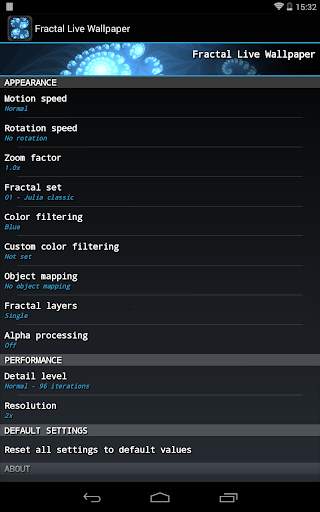 Fractal Live Wallpaper Lite screenshot 6
