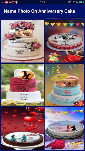 Name Photo On Anniversary Cake screenshot 2
