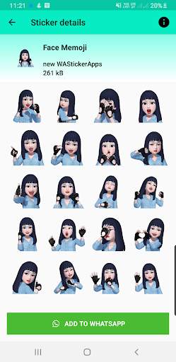 moving stickers for whatsapp - Denim Girls Sticker screenshot 4