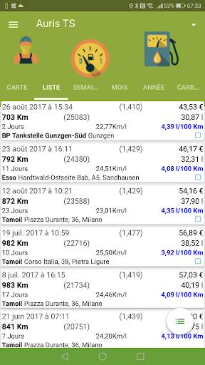 MyFuelLog2 - Gestion de véhicules screenshot 3