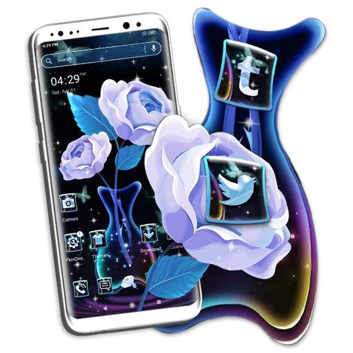 Neon Rose Edge Launcher Theme 2.0.3