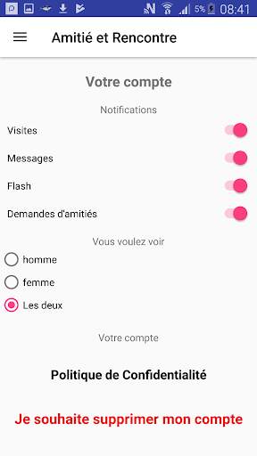 Rencontre Amitié : tchat entre célibataire gratuit screenshot 5