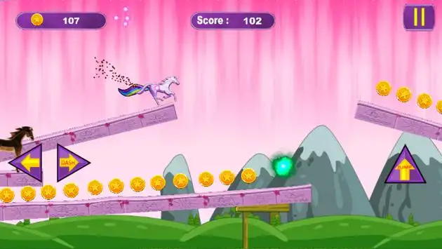 Unicorn Dash Horse Runner - Jump, Running unicorn screenshot 2