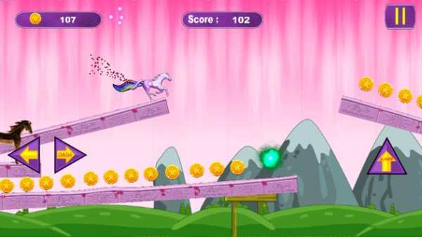 Unicorn Dash Horse Runner - Jump, Running unicorn screenshot 2