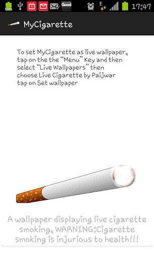 Cigarette Live Wallpaper FREE screenshot 1