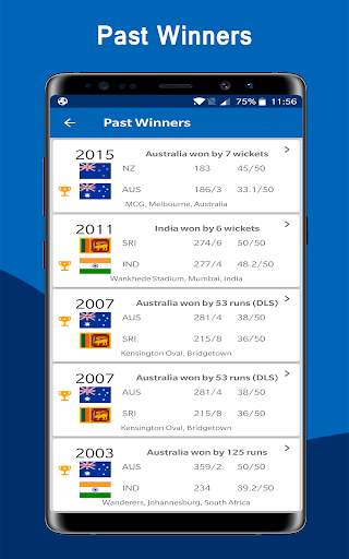 Cricket Cup 2019 Time Table Schedule Live Score screenshot 11