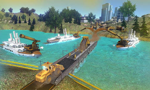 Real City Road River Bridge Construction Game screenshot 1