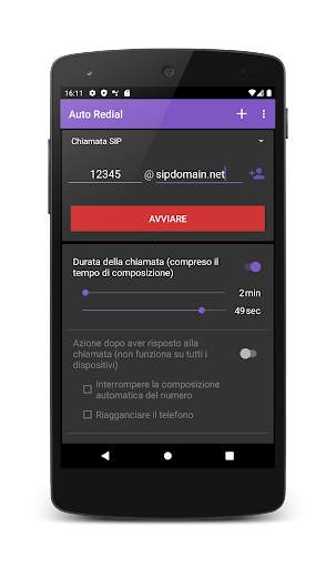 Auto Redial (Ricomposizione Automatica) screenshot 6