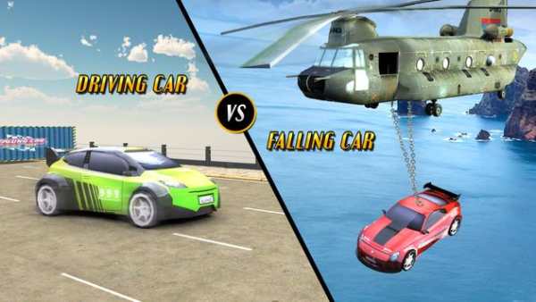 Falling Car Vs Driving Car: Muscle Car Drag Racing screenshot 4