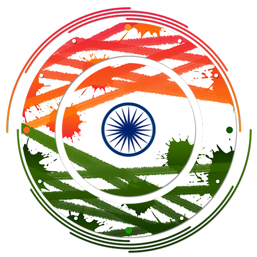 Indian flag clock icon