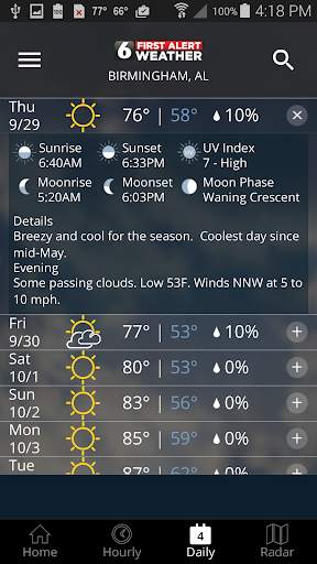 WBRC First Alert Weather скриншот 4