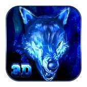 3D VR Live Ice Wolf theme