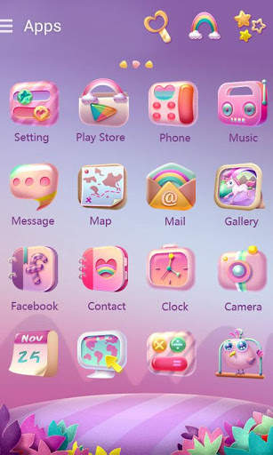 Unicorn GO Launcher Theme screenshot 3