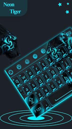 Neon Tiger keyboard Theme - Tiger keyboard screenshot 4