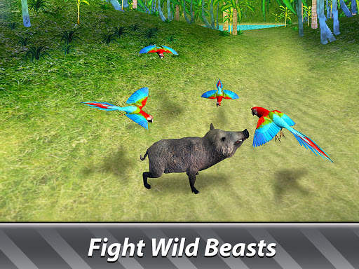 Jungle Parrot Simulator - try wild bird survival! screenshot 10