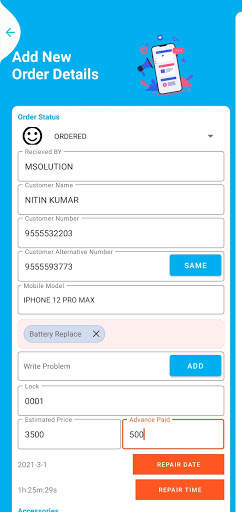 Repairing Shop Manager- Mobile Repairing screenshot 2