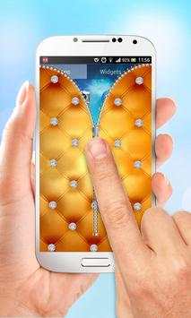 Diamond Zipper Lock Screen screenshot 3