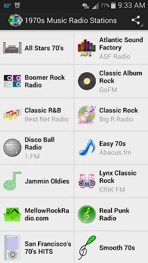 1970s Music Radio Stations screenshot 2