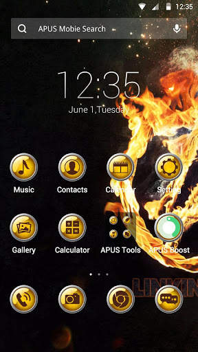 The Fire theme for APUS скриншот 1