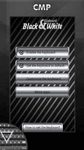 Black and White Keyboard screenshot 1