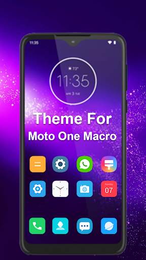 launcher theme for Motorola Moto One Macro pro screenshot 1