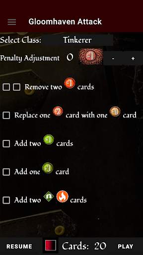 Gloomhaven Attack Deck screenshot 1