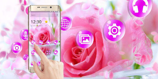 Pink Beautiful Rose Love Theme screenshot 8