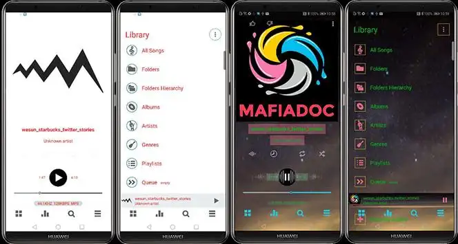 Poweramp V3 skin Yaps screenshot 2
